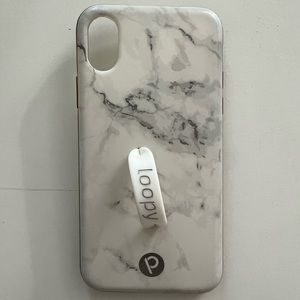 iPhone X/XS White Marble Loopy Case